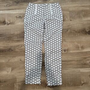 J. McLaughlin Women's Ankle Pants Black And White Print  Size 0